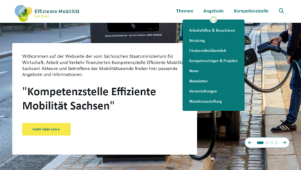 Screenshot der Startseite