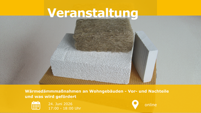 Ankündigung Onlineseminar Wärmedämmmaßnahmen am 24.06.2026