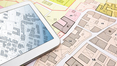 Abbildung Katastereinträge im Rahmen der Erstellung einer kommunalen Wärmeplanung