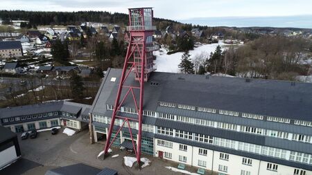 Förderturm in der Lausitz