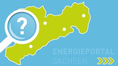 Logo Energieportal Sachsen, Landkarte Sachsen